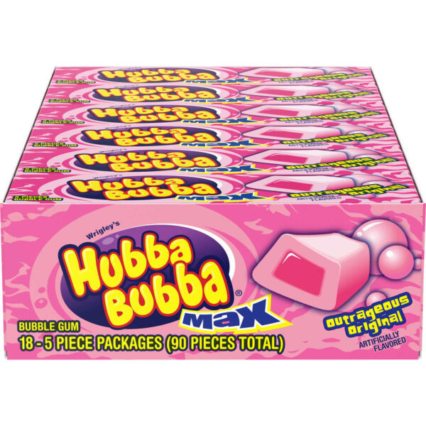 Hubba Bubba Original Max Bubble Gum, 90 Pieces Box
